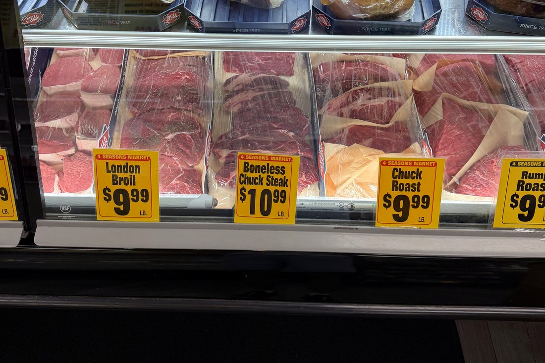 Fresh cuts in the meat case