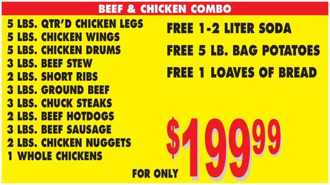 Beef and Chicken Combo flyer