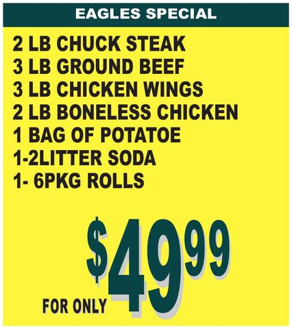 Eagles Game Day Special flyer